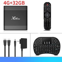 안드로이드티비 Android TV Box x96 air amlogic s905x3 smart tv box android 9.0 8k 24fps 4k 미디어 플레이어 2.4g, au 플러그, 4g 32g(i8 포함)