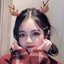 은꽃밴드 (총2P)러블리루돌프머리띠 크리스마스 헤어밴드 머리띠 홈파티