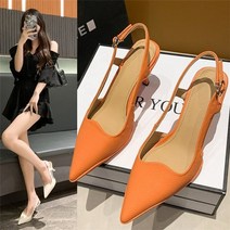 펌프스 슬링백 빽구두 백구두 워커 여성 여름 새로운 스타일의 뾰족한 발가락과 스틸레토가