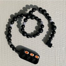 A의취향 디자인 우드볼 멀티탭 DIY set 개별 3구 콘센트 전선 커버, 1.5m, DIY set(멀티탭포함), 우드블랙