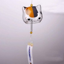 6종 1개 창문 후우링 유리풍경 풍경종 고양이 풍경 창문종 유리종 일본소품 후링, 투명꽃