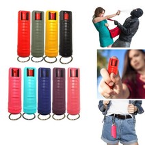 호신용스프레이 호신용전기충격기 여성호신용품 20ml 페퍼 탱크 미니 재사용 가능한 휴대용 edc 야외 안전 보호 자기 방어 페퍼 인명 구조 액세서리, 분홍색