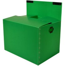 뉴프라테크 이사박스 5호(벨크로형)-5개묶음 [벨크로 부착 박스] 포장 택배 수납 플라스틱, 연두, 5개