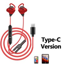 유선 헤드폰 게임용 이어폰 마이크 스트리밍 비디오 헤드셋 게이머 Spotify 프리미엄 G10, [03] G10 TypeC Red