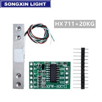 에어플로우센서 로드 셀 1KG 5KG 10KG 20KG HX711 AD 모듈 중량 센서 전자 저울 알루미늄 합금 계량 압력, 9.HX711 And 20KG