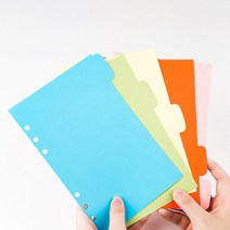 다이어리 부동산 사용 가능 심플 정리법 집 영수증 5포켓 클리어 무지개 정리 미니 리필 보관 하도메 6공 링 크리어 정리함 케이스 파일 속지 접이식 파일철 홀더 A4가로 3장묶음