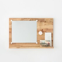 마켓비 BENKU 선반형 사각거울 고무나무 9375.6771, 단품