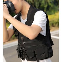 엑티브 멀티포켓 레저 조끼 블랙 XXXL 현장조끼 밀리터리조끼 포커스 카메라 멀티 포켓조끼