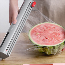 슬라이딩 랩커터기 랩포장 주방소품 자르기 수동 랩커팅기 보관 간편한 반영구적사용, 블루, 1개