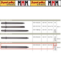 35생크 노미 / 뾰족형 450mm MMM 엠엠엠 MCB 30N용 에어 콘크리트 브레이커 브레카 일본산, 35생크 노미 (뾰족형/일본산) 450mm, 1개