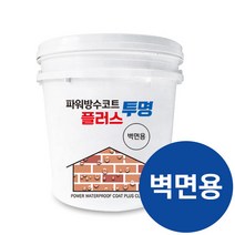 외벽누수 파워방수코트플러스 투명 벽면용 방수제 9kg, 1개