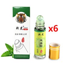 6P 12ml 18ml형호롤링 풍유정 더위 퇴치 모기 퇴치 청량유 만금유 모기퇴치유 그린 아로마 오일 롤온 야몽스틱, 6개