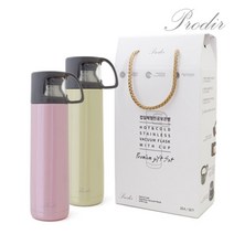 텀블러 커피 프로디아 일체형 선물세트 500ml 2개 등산 컵 진공 글라스 피알판촉 여행 신상품 강화유리 이중구조 환경, 350ml핑크+500ml아이보리:현재상품선택