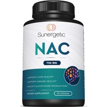 나우푸드 nac 영양제 NACC nacl 프리미엄 NAC 보충제 N-아세틸 시스테인 u2013 캡슐당 750mg 간 면역 세포 및 호흡기 건강 지원 90 N 아세틸 캡슐, 1개