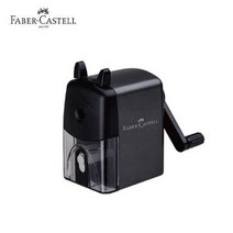 파버카스텔 수동형 투홀 핸들연필깍이 블랙 952600 연필깎이, 1개, 랜덤