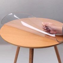 CAICHEN 원형 테이블 식탁유리대용 투명매트 큐매트, 3mm, 지름80, 투명한