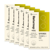 리턴업 면역케어 프로폴리스 + 아연 24g, 12개, 30정