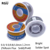 나전선 유연납 봉납 바납 인두납 실납 50100g 0.30.50.811.2mm 플럭스 2.0% 45FT 주석 납 와이어 용융 로진 코어 솔더링 롤 깨끗한 BGA 용접 없음, 10g0.8mm2pcs