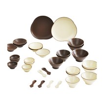 메종 페블 6인 그릇세트31p 4인 조약돌 한식 양식 무광 접시세트 전통 도자기공방, 6인31p포그&세피아