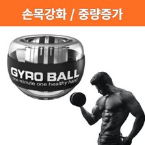 다올 손목 전완근 강화 중량증대 운동 LED 자이로볼, 투명블랙