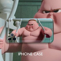 Wang Hedi의 같은 귀여운 뚱뚱한 남자는 iphone13ProMax Apple 14pro 휴대 전화 케이스 11 새로운 만화 12 크리 에이 티브 가을 방지 XR 여성 모델, 마초 베이비, 아이폰 11 프로 맥스