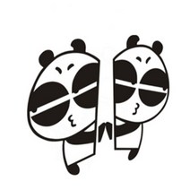 위트판다 블랙 화이트 차량용스티커 / 손잡이 스크래치 튜닝스티커 캠핑카 긁힘 흠집