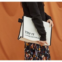 라비오캄 꼬숑 파우치 화이트 L COCHON POUCH WHITE [L] (커스텀 파우치 이니셜 파우치 메이크업파우치 여행파우치)