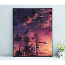 비가토 DIY 채색 로맨틱 풍경 홈 장식 그림 유화 그리기, VXK05_45X60 내부프레임_DIY 세트