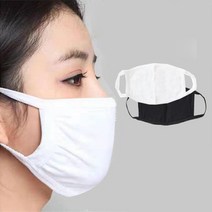 국산 남녀공용 면 마스크 필터 교체 위생 미세먼지 황사, 블랙