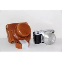 전문 홀스터 가죽 카메라 케이스 가방 니콘 1 J5 1J5 10-30mm 렌즈 고품질 PU (스트랩 포함), 브라운