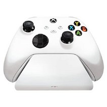 Razer Xbox 시리즈 X S용 레이저 유니버설 급속 충전 스탠드 + 카이라 유선 헤드셋 번들 One: 완벽하게 일치 무선 컨트롤러 쇼크 블루(컨트롤러 별도 판매), 로봇 화이트