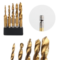 육각 탭드릴세트 5개 탭핑비트 탭드릴비트 나사선만들기 핸드탭 나사탭 스파이럴탭, 상세페이지 참조, 상세페이지 참조