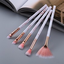 브러쉬KOSMETYKI-메이크업 브러쉬 아이 메이크업 섀도우 팬 모양의 오블리크 헤드 눈썹 도구 세트 5 개, 03 빨간