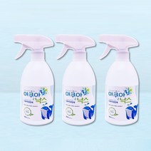 아쿠아낙스 500ml * 3개 다목적 세정제 (살균 탈취 세정) 시계세척제 전해수 알칼리이온수, 500ml x 3개:무료배송