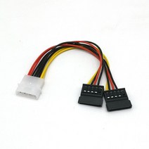 IDE TO SATA케이블 2분배 변환 4핀 SSD CDROM 전원선 파워선 메인보드, 신박장터쿠팡 본상품선택