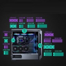 컴퓨터 수냉식 본체 특이한 PC 케이스 BJ 유튜버 다나와 조립 게이밍 LA-000031210, 01 OEM 커스텀 티타늄 그레이 케이스