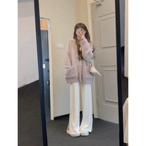 가을 겨울 세트 여 루즈핏 가디건+캐주얼 팬츠 투피스
