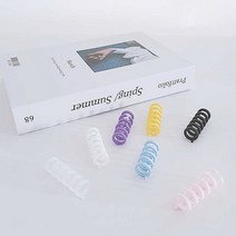 PK글로벌 10P+10P 잘라서 사용하는 파스텔 6구 루즈링 손쉬운 셀프 제본링, 핑크