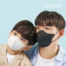 아이코코 KFAD 새부리형 비말차단 마스크 50매, 아이코코AD 특대형(얼큰이)화이트50매