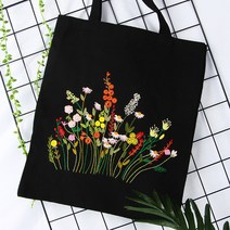에코백 꽃 자수 diy 집콕 취미 생활 잡순이 공예 초보, 블러섬 [패키지+모조대나무 자수스트레치]