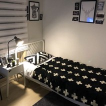 이케아 NESTTUN 네스툰 싱글침대+갈빗살(프레임만) 90x200cm/싱글사이즈/매트미포함, 화이트_691.580.26