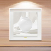 위아트 다복 행복을 담다 돈들어오는 풍수액자 달항아리그림 기획전, 8.연지빛 안개 달항아리