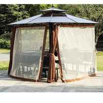월딩샵 육각정 평상 방갈로 공원 방가로 오두막, 2.6x2.6  정자 + 2면 벤치