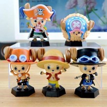 5 스타일 애니메이션 원피스 COS 토니 헬기 피규어 법 루피 에이스 사보 Usopp 입상 모델 장난감 소장용 선물, A-5pcs set