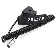 ZBLZGP PORTKEYS LH5P LH5H 모니터용 D-tap to 5핀 항공 암 플러그 전원 케이블 (직각 5핀)133206, Staight 5 pin Coiled Cable