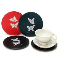 박씨상방 2종고급 나전 나비 차탁세트이원근문화재기능인작품, 검