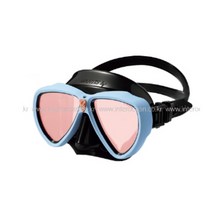 깨끗한 시야확보 걸 만티스 LV 420UV 프리다이빙 스킨스쿠버 마스크, 17.러버 페일 블루