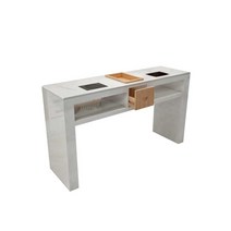 네일샵 테이블 작업대 선반 패디 매니큐어 네일아트, 화이트 더블 160cmx40cmx78cm