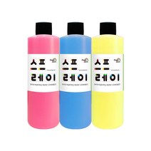 스프레이물감 리필 250ml 3색 스노우키즈 핑거페인트 유아물감 물감놀이 미술놀이 촉감놀이, (핑,블,옐), 스프리필250A