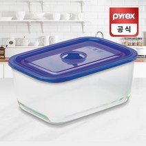 이지씰 내열유리 사각용기 2990ml 블루